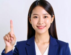 マウスピース矯正をスムーズに進めるためのアドバイスを提示している女性